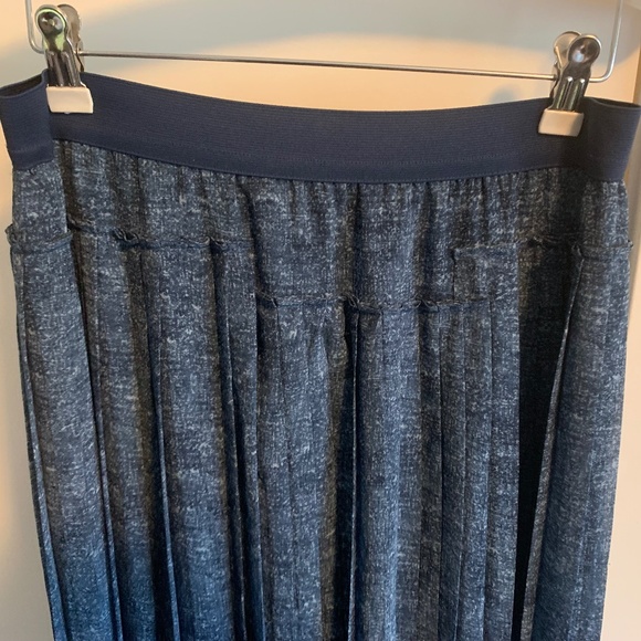 BCBG Max Azria Dillon Pleated Panel Maxi Skirt - Blue and White - Picture 3 of 5